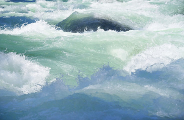Glacier river in Altai Mountains, Siberia, Russian Federation