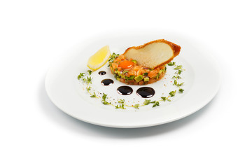 Salmon with Avocado Tartare
