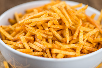 Portion of potato sticks