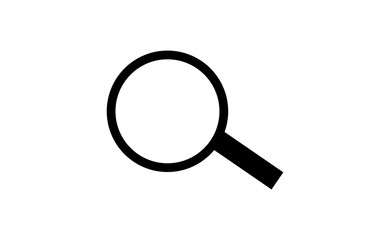 Vector magnifying glass icon on white background
