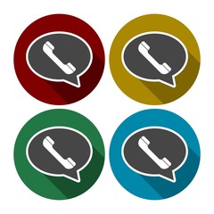Vector old phone icons