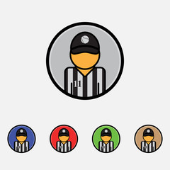 Baseball player icon flat style