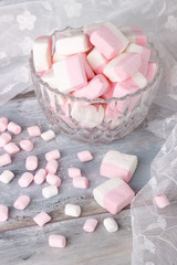 Pink and white marshmallows