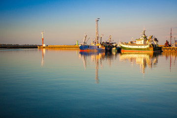 Wladyslawowo port during sunset