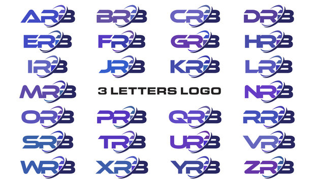 3 letters modern swoosh logo ARB, BRB, CRB, DRB, ERB, FRB, GRB, HRB, IRB, JRB, KRB, LRB, MRB, NRB, ORB, PRB, QRB, RRB, SRB, TRB, URB, VRB, WRB, XRB, YRB, ZRB
