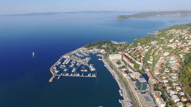 Aerial view of marina in Split