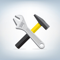 wrench and hammer icon