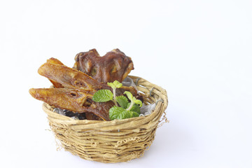 Stock Photo:.Thailand fried food platypus