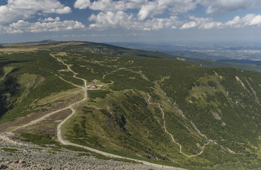 Fototapeta premium Krkonose mountains in summer sunny day
