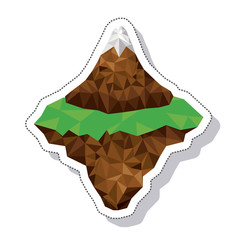 mountain landscape isometric icon vector illustration design