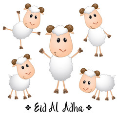 Expression of sheep collection for eid al adha design