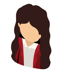 woman avatar isometric isolated vector illustration design