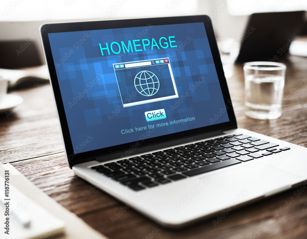 Wall mural internet html homepage browser big data concept