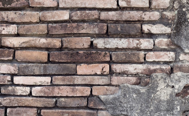 cracked concrete vintage brick wall background