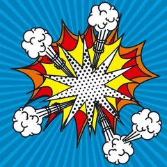 Tuinposter Pop art explosion pop art style vector illustration design