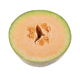 cantaloupe melon isolated on white background