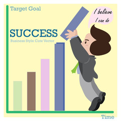 business man cute cartoon vector character