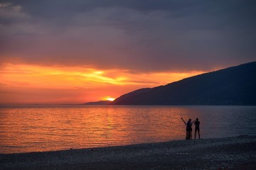 Fototapeta premium Sunset in gagra