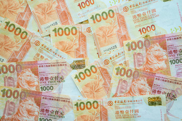 Hong Kong currency money background
