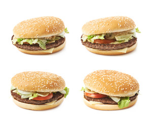 Fresh hamburger isolated