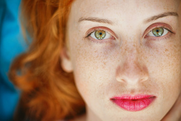 Portrait of a beautiful redhead girl