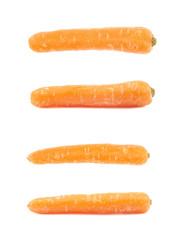 Single baby carrot isolated