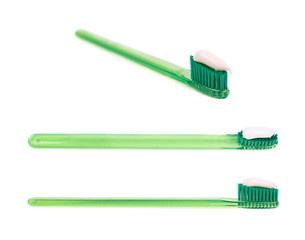 Plastic toothbrush isolated