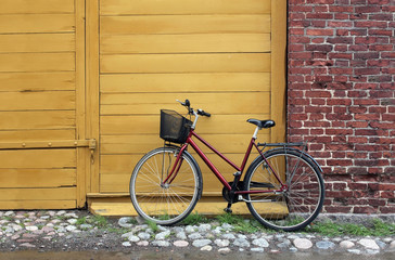 Naklejka na ściany i meble Bicycle at Countryside Street