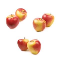 Ripe red and golden jonagold apple