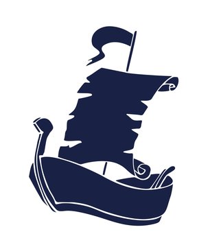 Ship logo design. Vector illustration.