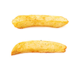 French fried potato slice isolated