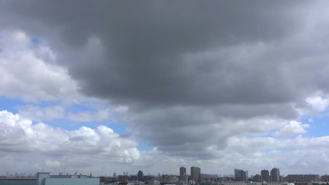 4K・流れ去る雨雲・タイムラプス_3-511