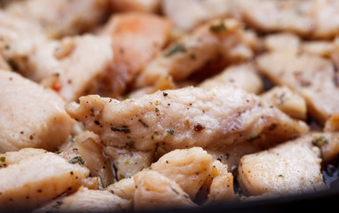 Studio shooting of a fried chicken pieces as backgrund
