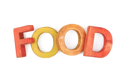 Word made of wooden letters isolated