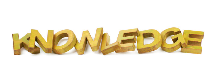 Word made of wooden letters isolated