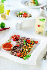 meat with vegetables