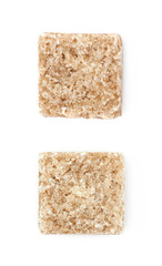 Single sugar cube isolated