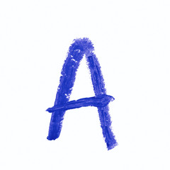 Single abc letter symbol isolated