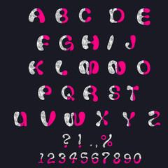 Glitter Alphabet Custom Characters Cute Font Comic Letters