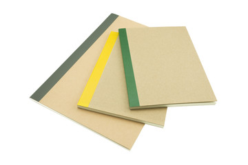 Recycle notebook isolated white background - Business and education concept.