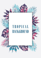 Summer tropical hawaiian background