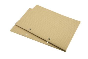 Recycle notebook isolated white background - Business and education concept.