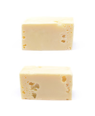 Piece of cheese isolated