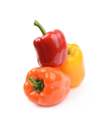 Pile of peppers isolated