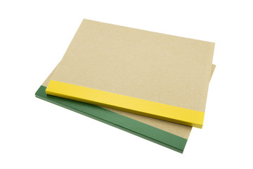 Recycle notebook isolated white background - Business and education concept.