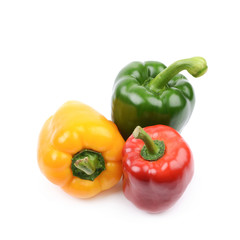 Pile of peppers isolated