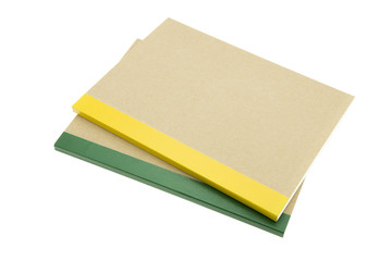 Recycle notebook isolated white background - Business and education concept.