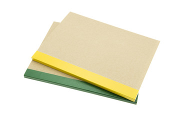 Recycle notebook isolated white background - Business and education concept.