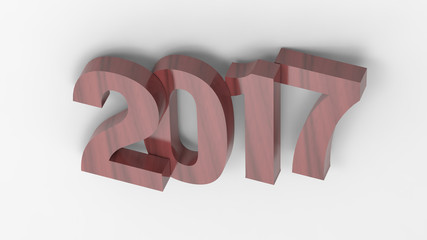 2017 New Year concept. 3D illustration