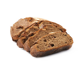 Sliced loaf of bread isolated